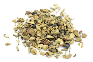 Hibana, mélange de thé vert, maté, gingembre, pomme, ginseng, guarana, et citron.