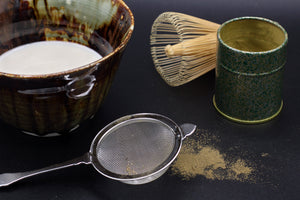 Hojicha en poudre - thé vert moulu photo ambiance
